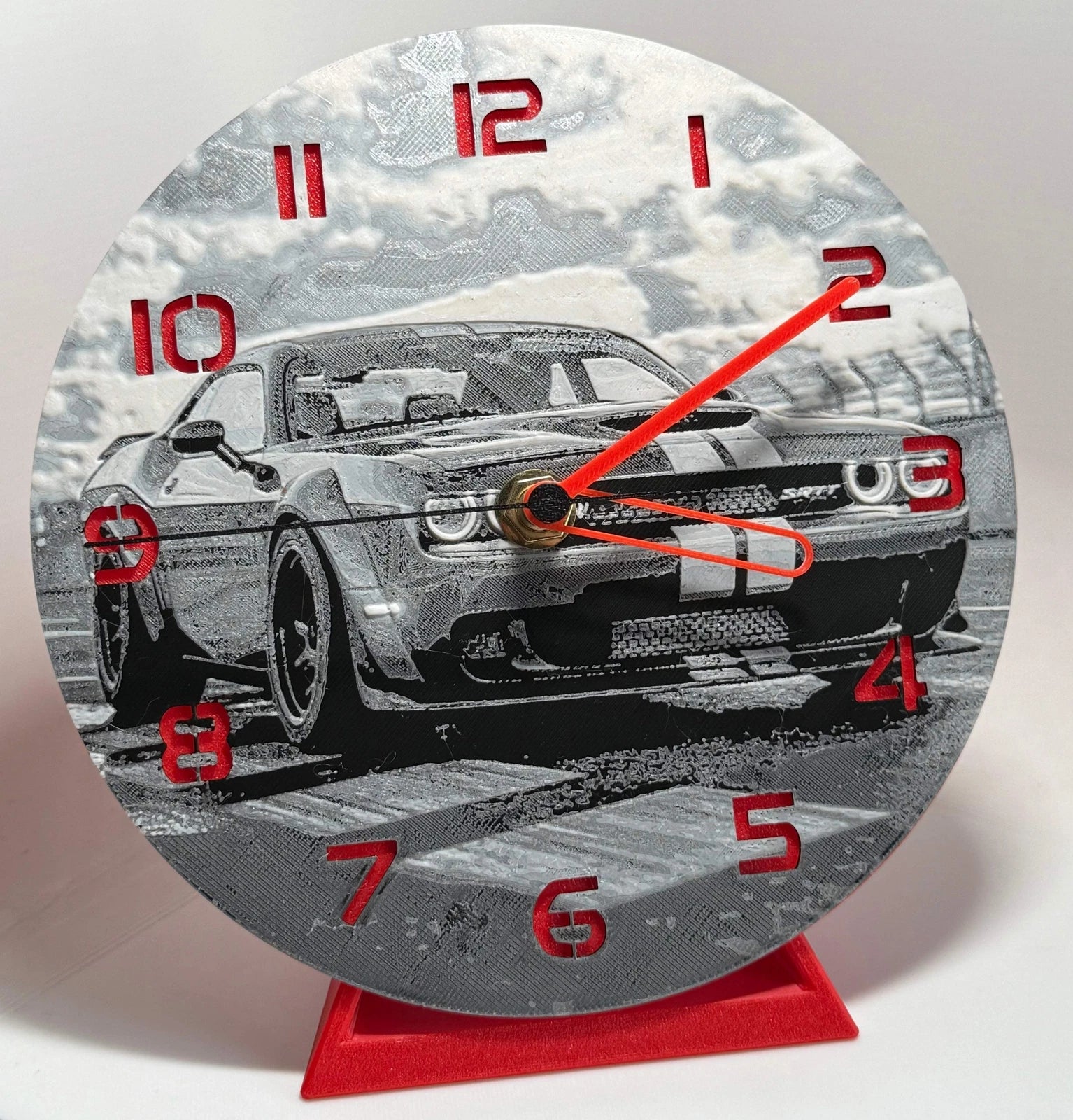170mm Mopar Challenger-Inspired 170mm Wall Clock – Power Meets Precision - Flip It Now