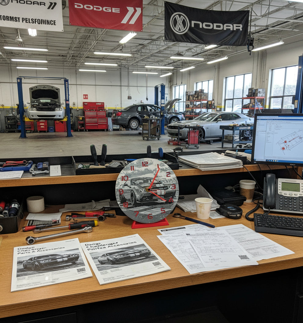 170mm Mopar Challenger-Inspired 170mm Wall Clock – Power Meets Precision - Flip It Now