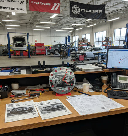 170mm Mopar Challenger-Inspired 170mm Wall Clock – Power Meets Precision - Flip It Now