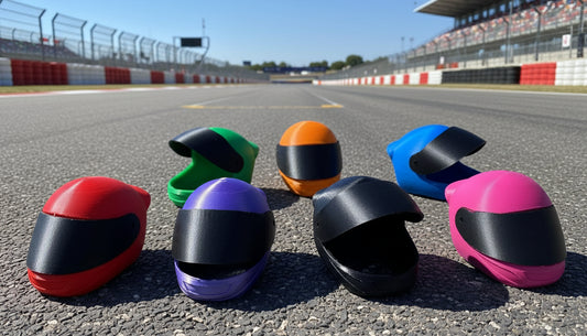 Mini Full Face Motorcycle Helmet Keychain – Working Visor, Multiple Colors - Flip It Now