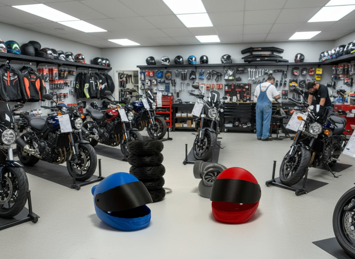 Mini Full Face Motorcycle Helmet Keychain – Working Visor, Multiple Colors - Flip It Now