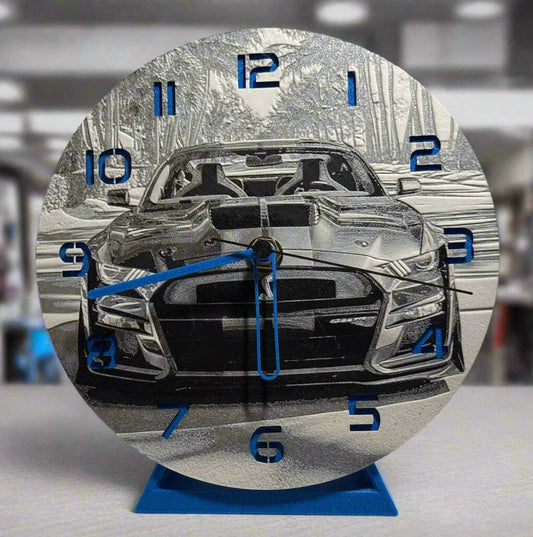 170mm HueFord Mustang Dark Horse 170mm Wall Clock – Unleash the Beast - Flip It Now